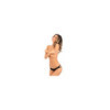 Culotte noire douce ornements quadrillés sur les fesses 